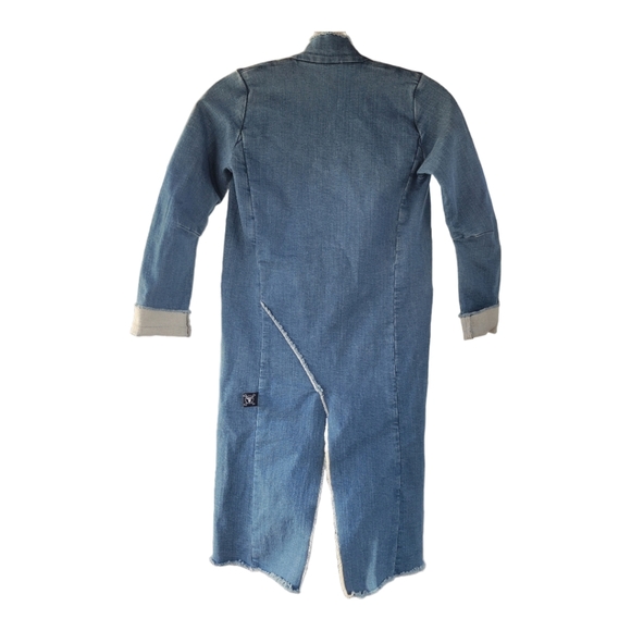 NUNUNU Kids Unisex DENIM MILITARY COAT SIZE 8/9 - Picture 4 of 13